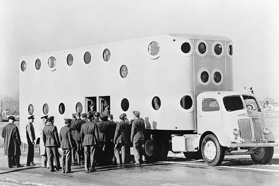 WWII TROOP TRANSPORT TRACTOR TRAILER 1943 8x12 GLOSSY PHOTO PRINT