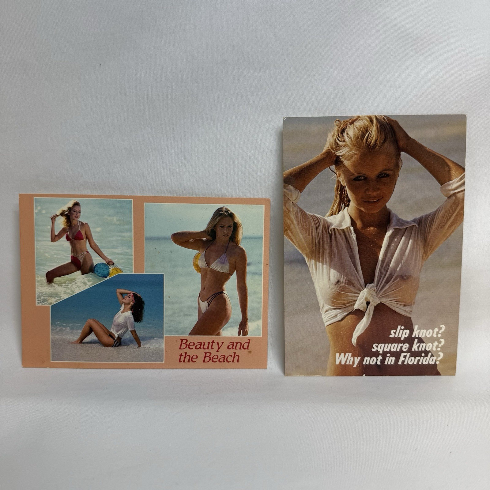 1980s FLORIDA GIrls 4x6 Postcards Bikini White Shirt Lot Of 2 UNPOSTED
