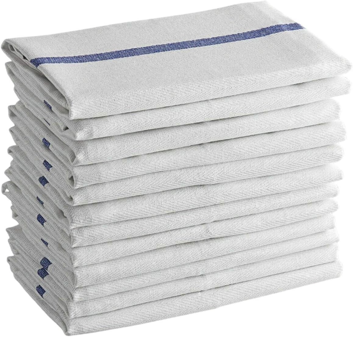 100% Cotton Kitchen Towels Set – 12 Pack – Blue Stripe Dish & Bar Towels 15x25 100% Cotton Kitchen Towels Set – 12 Pack – Blue Stripe Dish & Bar Towels 15x25