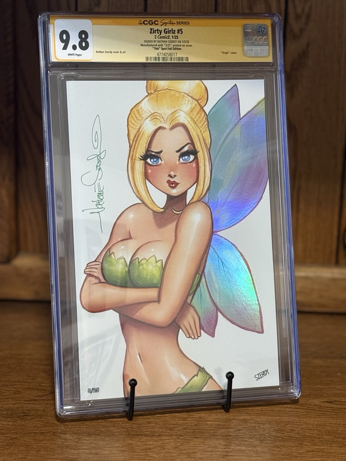 Zirty Girlz #5 Tinkerbell Spot Foil Wings Close Up CGC 9.8 SS SZERDY