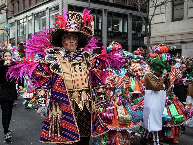 Philadelphia Pennsylvania 2019 Mummers Parade Broad Street Feather Costume
