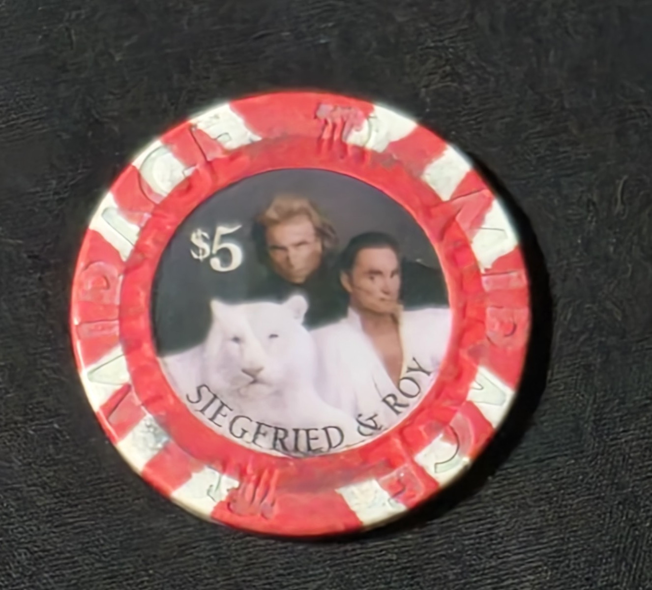 Mirage Casino $5 Chip -Siegfried and Roy at the Mirage 2000 Las Vegas - Magic Mirage Casino $5 Chip -Siegfried and Roy at the Mirage 2000 Las Vegas - Magic