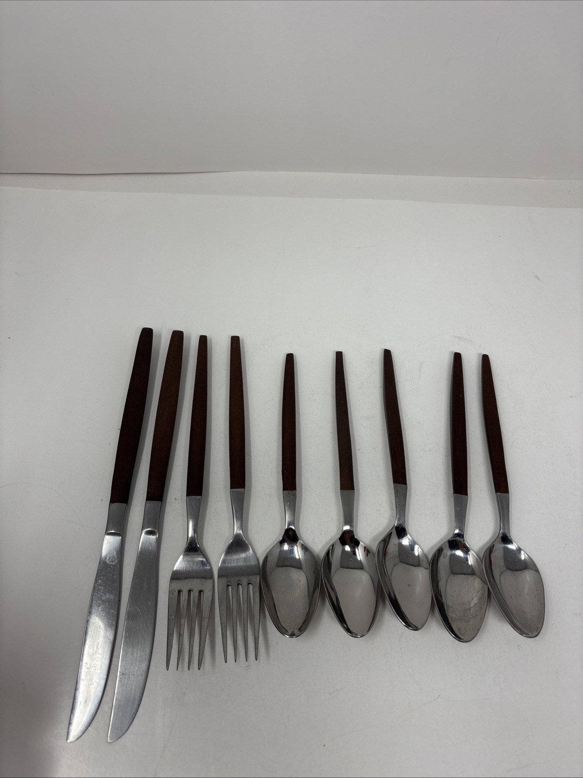 Lot Of 9 Pieces ECKO Eterna Canoe Muffin knife spoon Fork Flatware JAPAN Lot Of 9 Pieces ECKO Eterna Canoe Muffin knife spoon Fork Flatware JAPAN