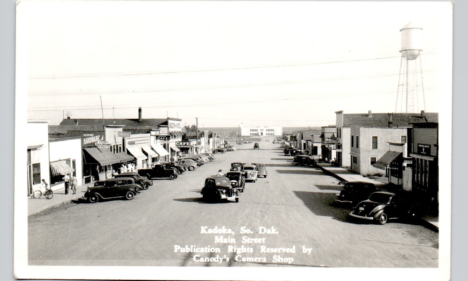 MAIN STREET kadoka sd c1940 postcard south dakota real photo rppc downtown
