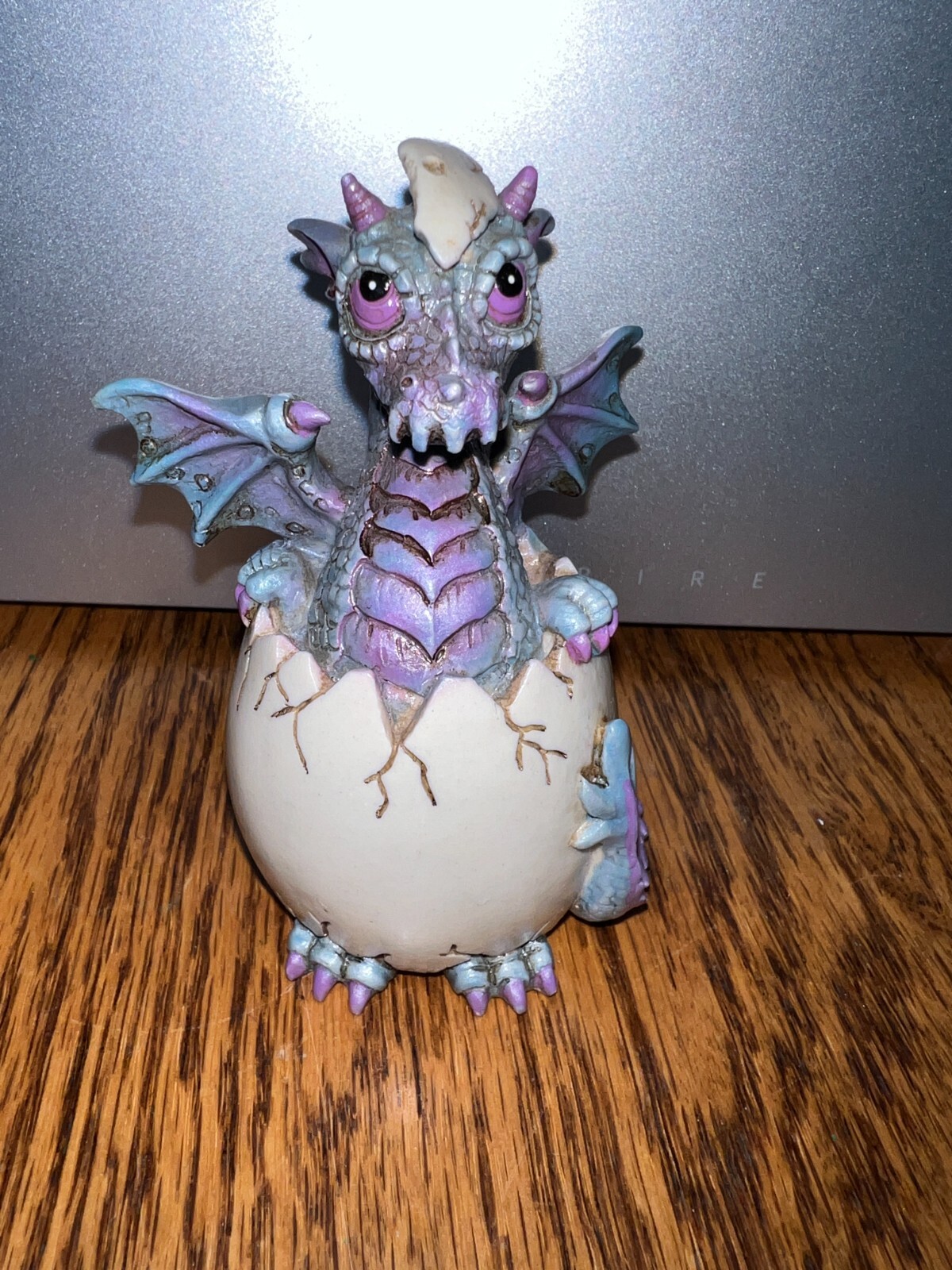 Ebros Small Purple Dragon Baby Hatchling in Egg Statue Fantasy 3.5\
