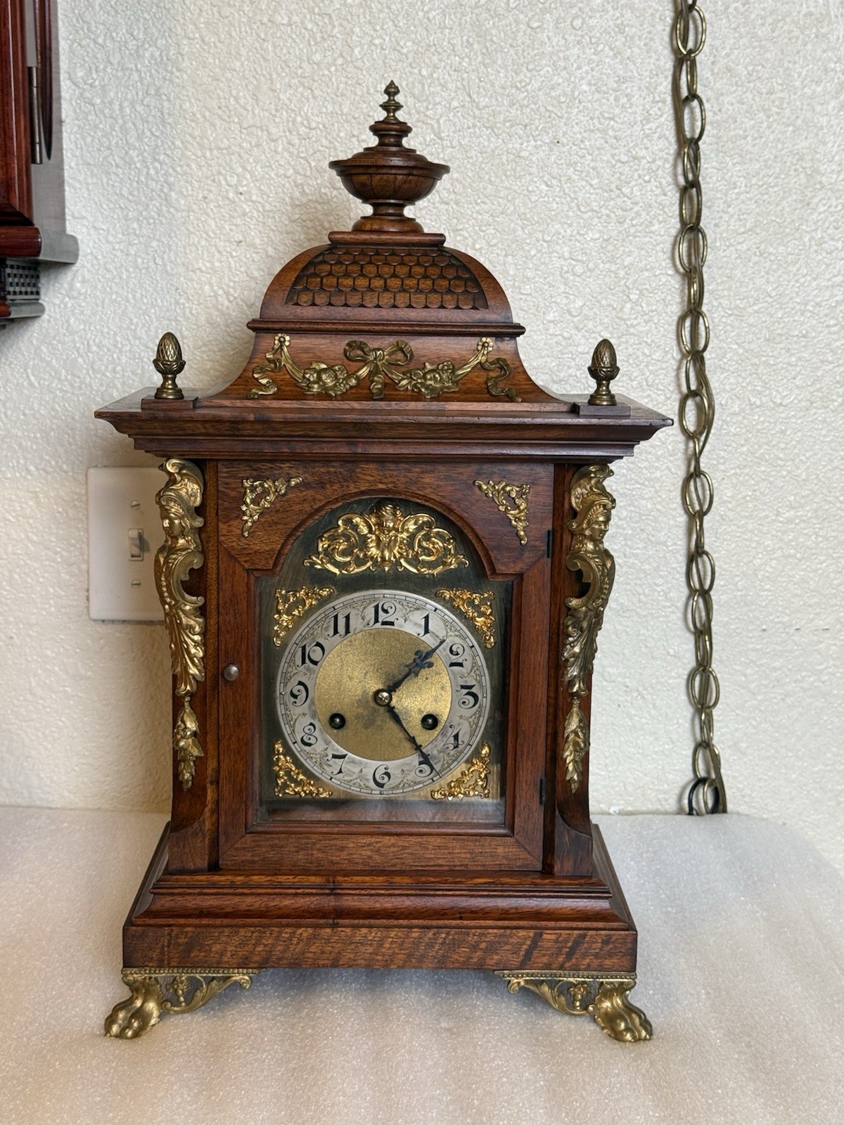 Junghans German Antique Bracket Clock Working 