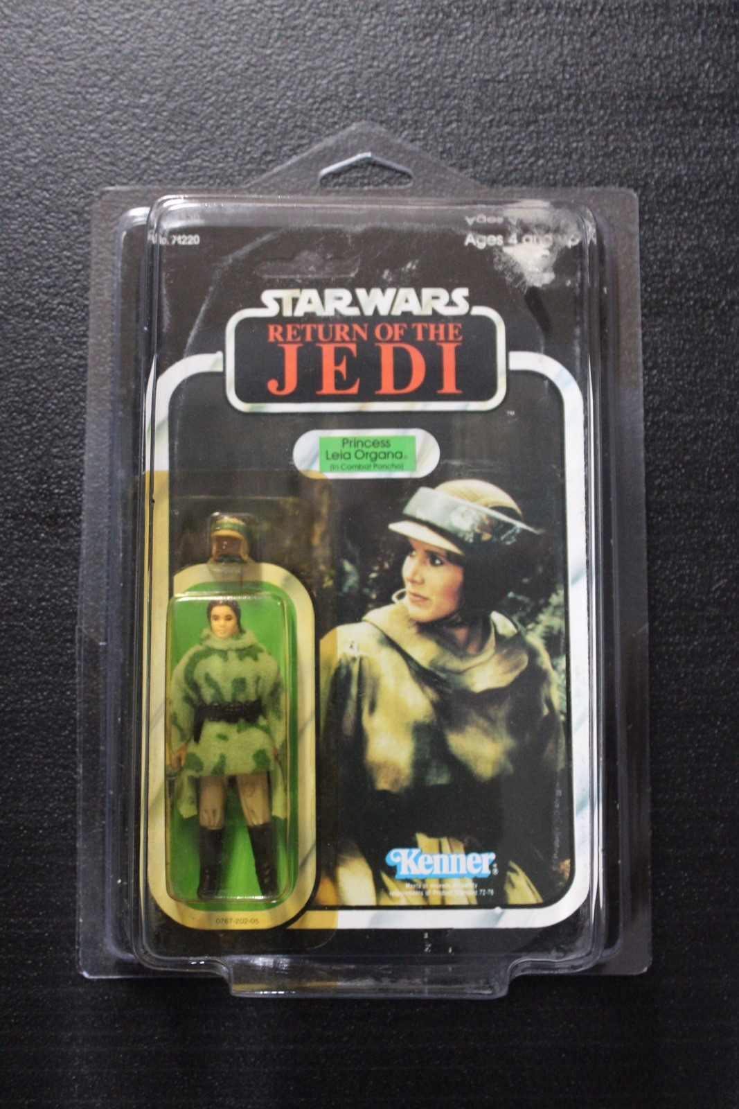 VINTAGE STAR WARS ROTJ Princess Leia Organa Combat Endor Poncho 1983 Kenner New
