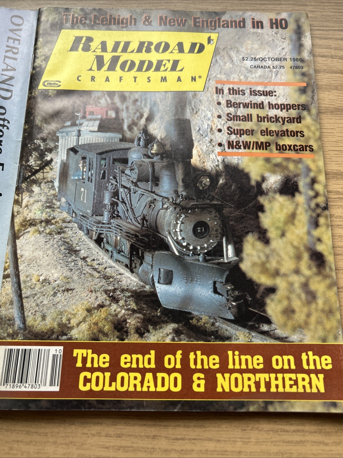 RAILROAD MODEL CRAFTSMAN OCT 1986,  END OF LINE FOR NORTHERN & COLORADO