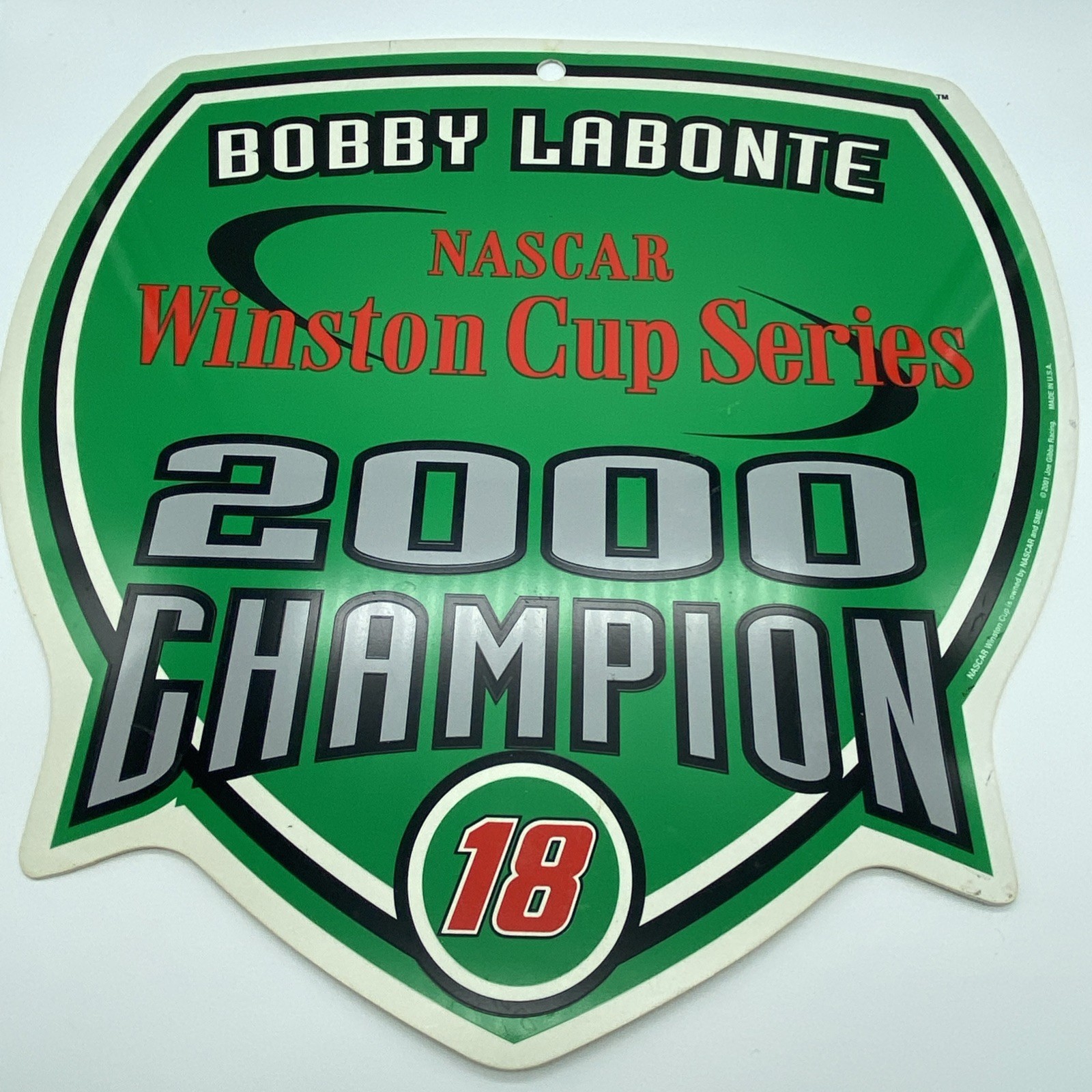 Bobby Labonte 2000 Winston Cup Champion NASCAR 12x12 Plastic Sign #18