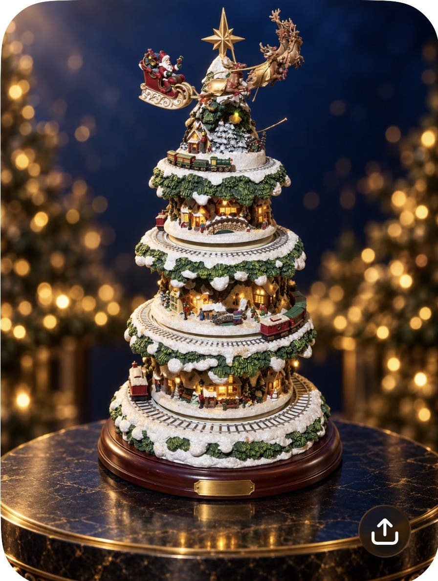 Thomas Kinkade Hawthorne Village Wonderland Express Animated Christmas Tree 16