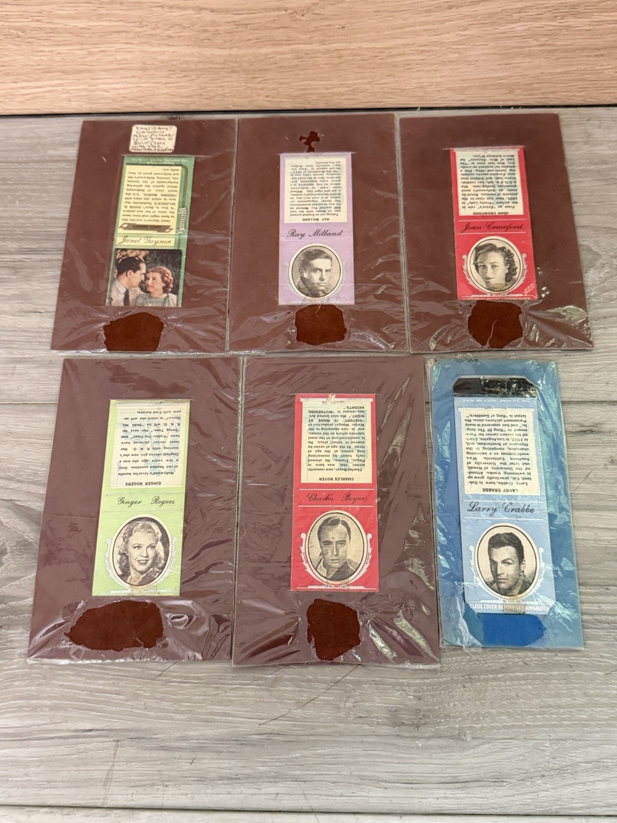 Vintage 1930s Diamond Match Movie Star Covers Joan Crawford Ginger Rogers Lot 6