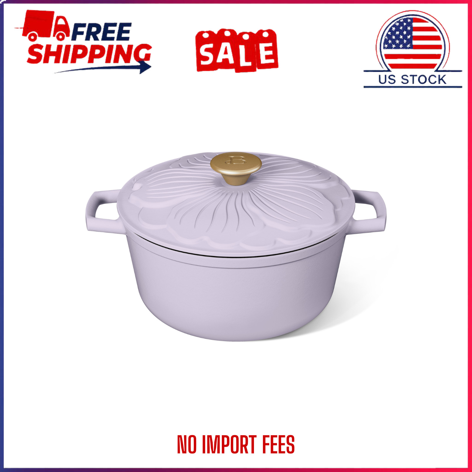 Beautiful 4 Qt Enameled Cast Iron Round Dutch Oven Lavender Drew Barrymore Beautiful 4 Qt Enameled Cast Iron Round Dutch Oven Lavender Drew Barrymore
