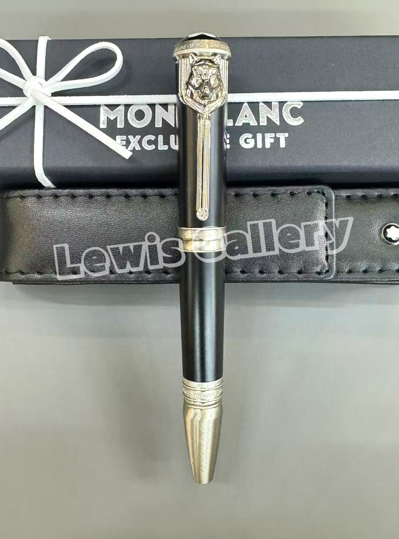 MONTBLANC Rudyard Kipling Limited Edition Black Silver Wolf Fountain Pen