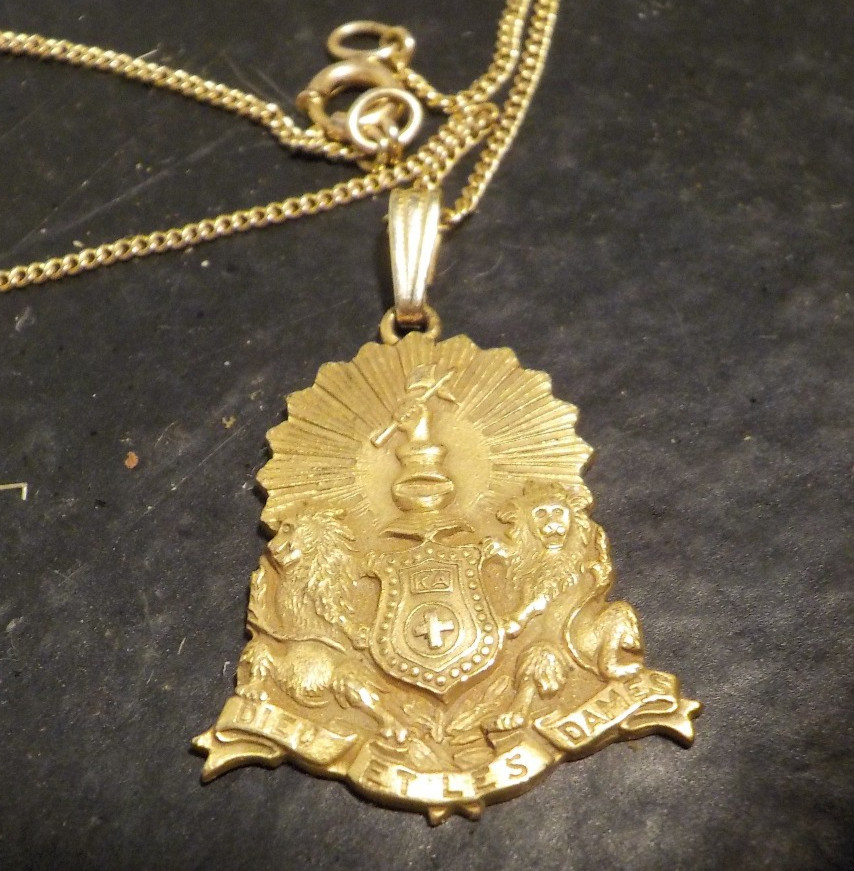 University Mississippi Kappa Alpha Dieu Et Les Dames Gold Filled Pendant