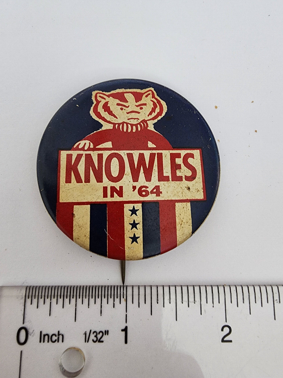 Vintage Knowles in \'64 Warren P. Knowles Wisconsin Pin Button 2 In Political