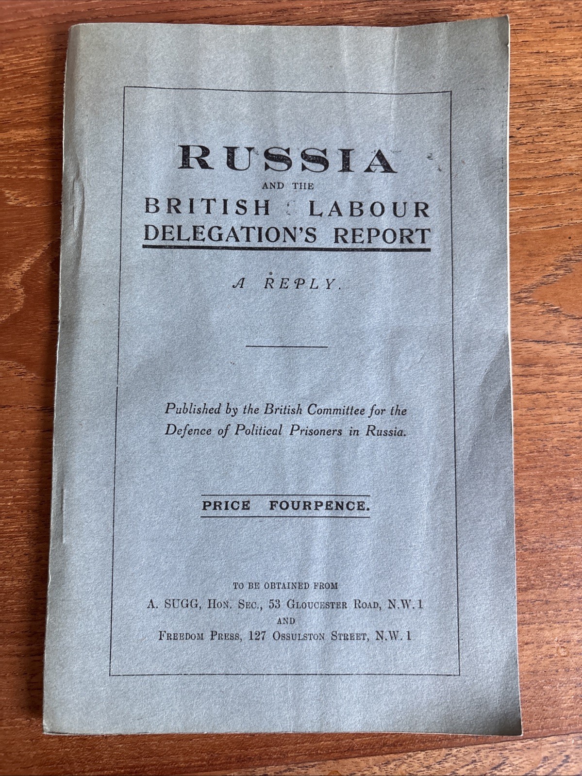 Russia & the British Labour Delegation’s Report A Reply 1925 Political Pamphlet