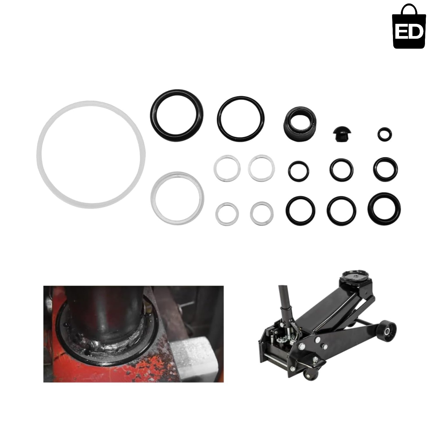 34PCS 3 Ton Floor Jack Seal Kit Hydraulic Jack O-Ring Repair Set Replacement Par 34PCS 3 Ton Floor Jack Seal Kit Hydraulic Jack O-Ring Repair Set Replacement Par