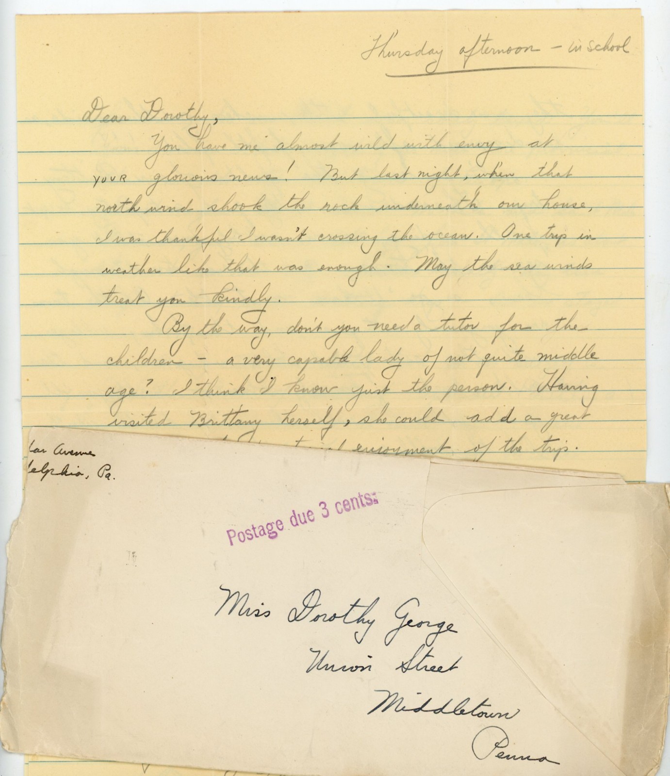 1934 Letter & Cover Harrisburg PA to Persia Iran Presbyterian Missionary History 1934 Letter & Cover Harrisburg PA to Persia Iran Presbyterian Missionary History