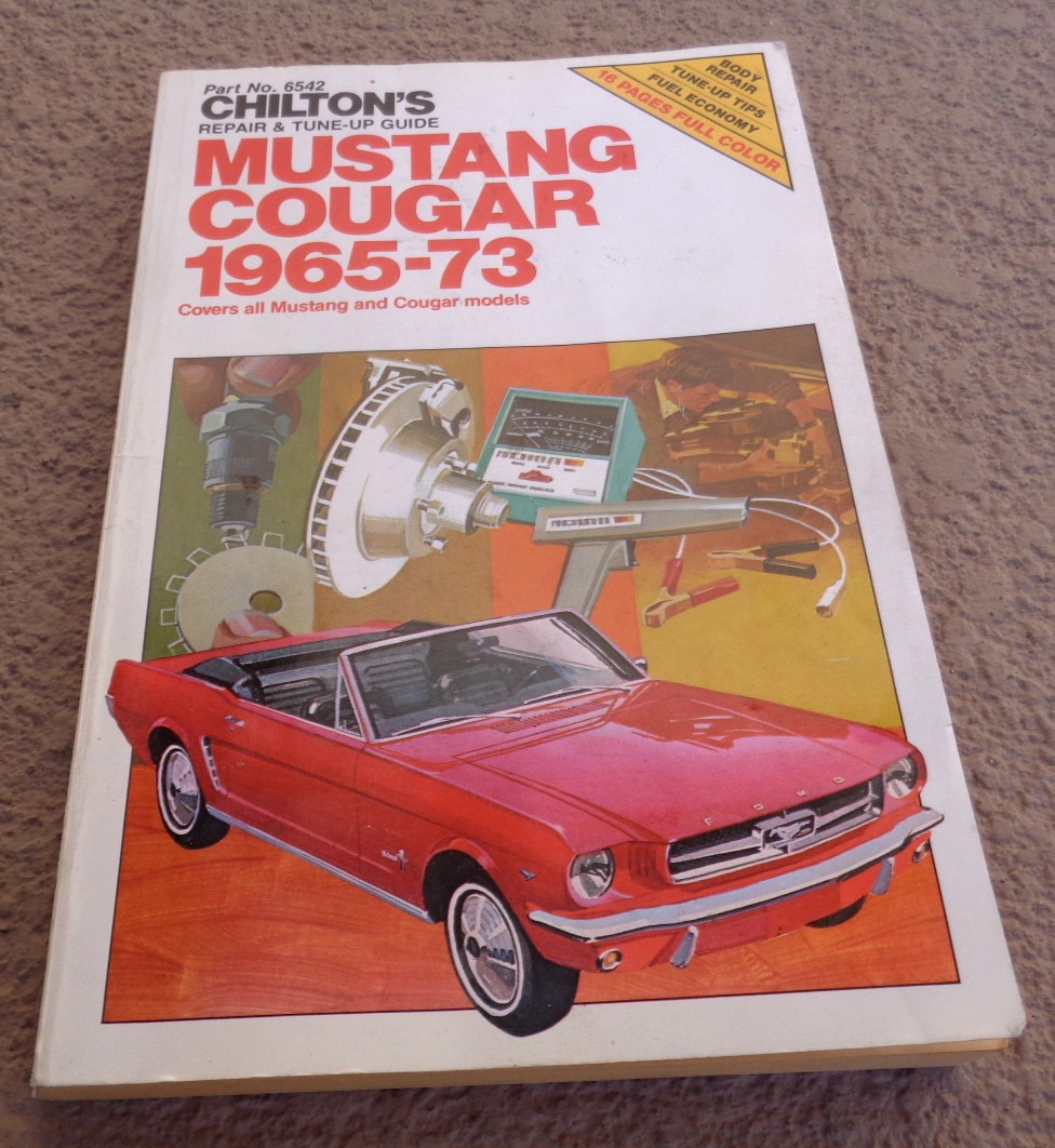CHILTONS #6542 REPAIR TUNE UP GUIDE FORD MUSTANG MERCURY COUGAR 1965-73 VGC