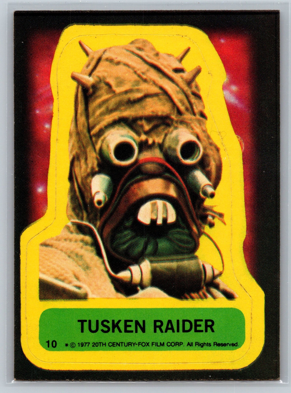 1977 Topps Star Wars Series 1 Sticker Card #10 Tusken Raider Sand People Vintage
