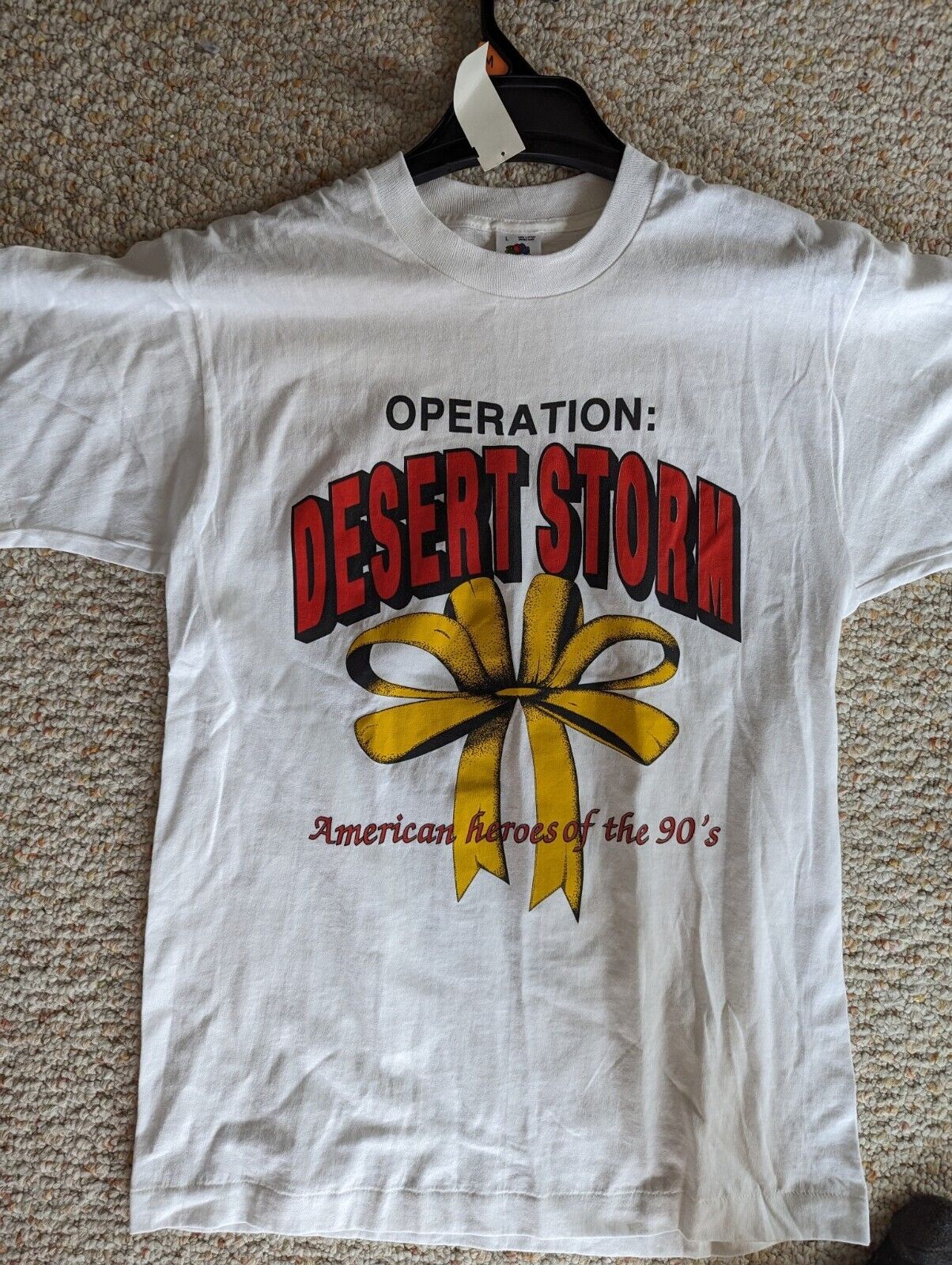 Vtg 1991 Operation Desert Storm Gulf War American Heroes T-Shirt Single Stitch