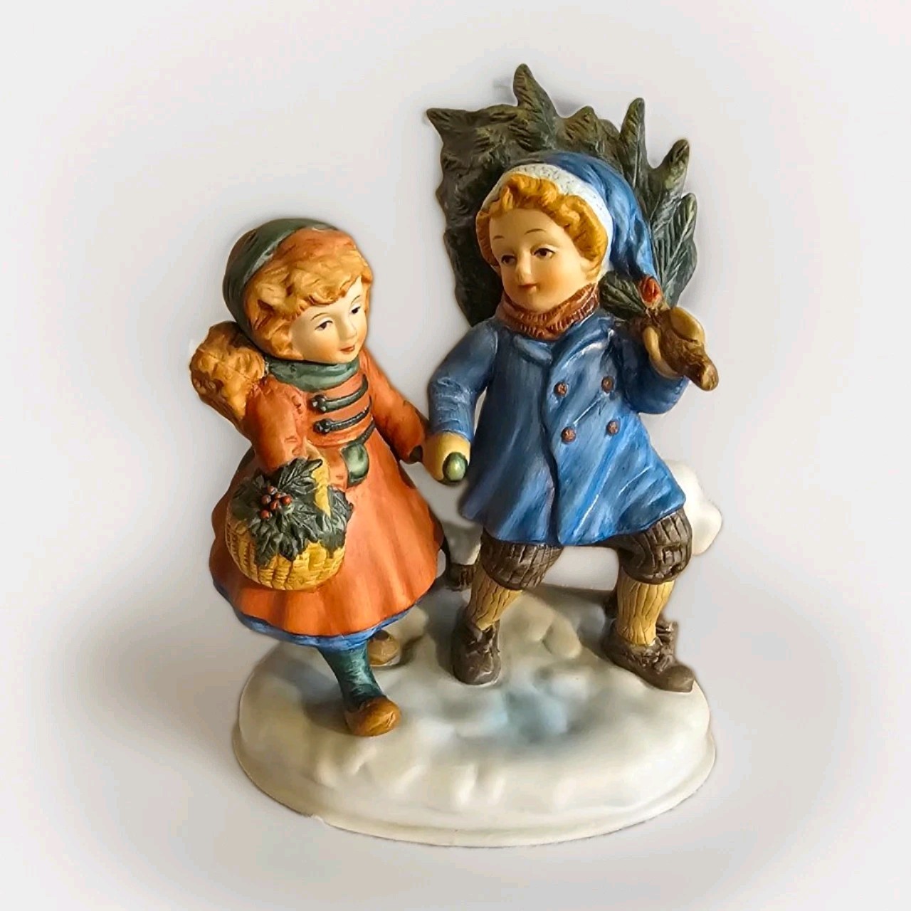 Hallmark Christmas Memories 1981 Hand Painted Porcelain Children Tree Figurine