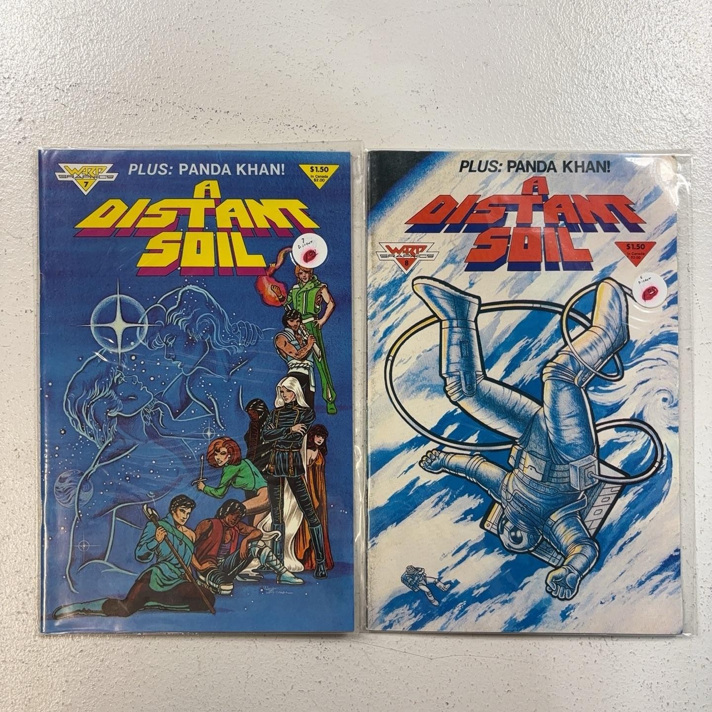 A Distant Soil #7 #8 Warp Comics Set Panda Khan Brent Rin 1980s Vintage Lot