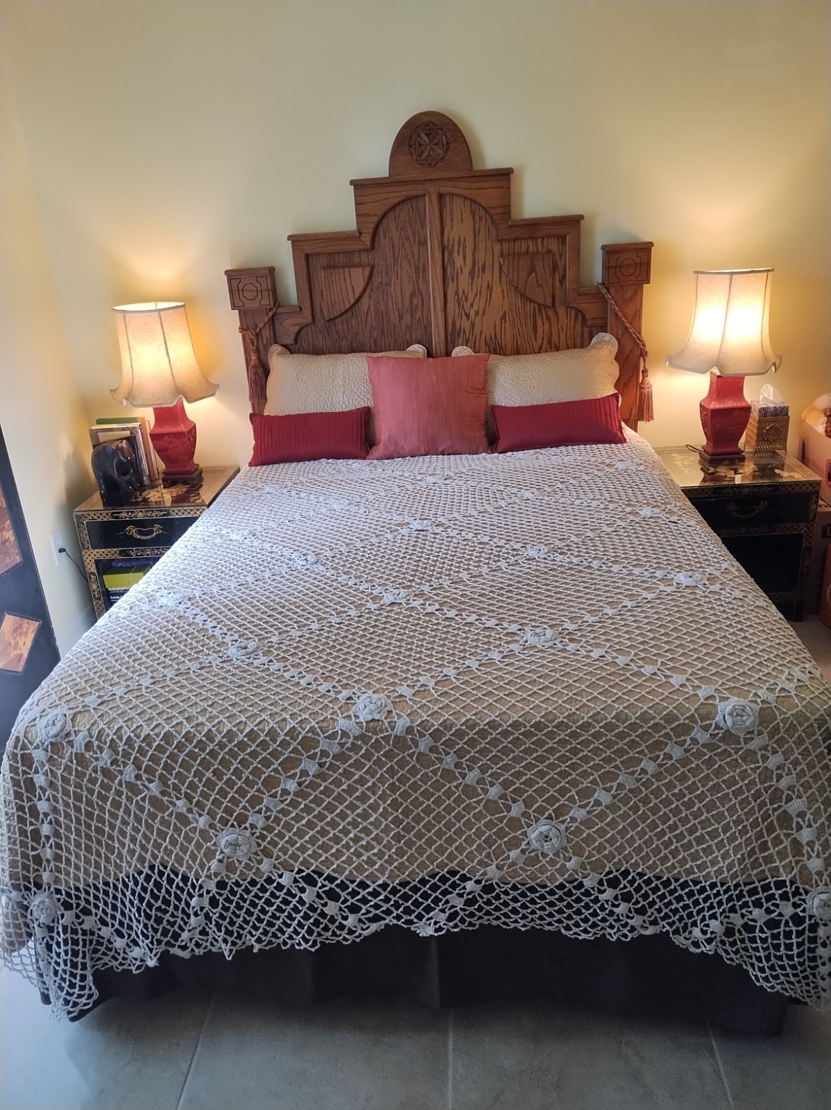Vtg Crochet 90x90