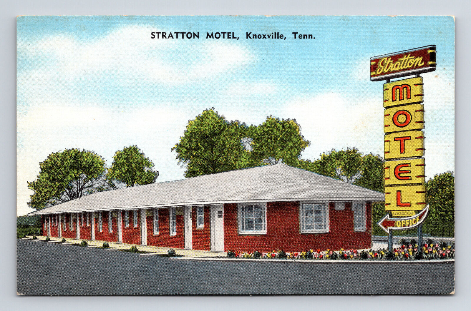 Stratton Motel US 25W Knoxville Tennessee TN Roadside America Postcard