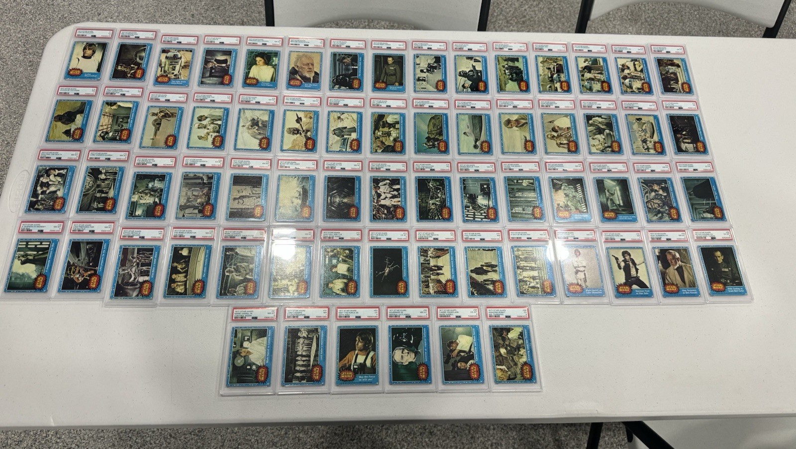 1977 Topps Star Wars Series 1 Complete Set PSA 5-9 Luke Skywalker Han Solo RC