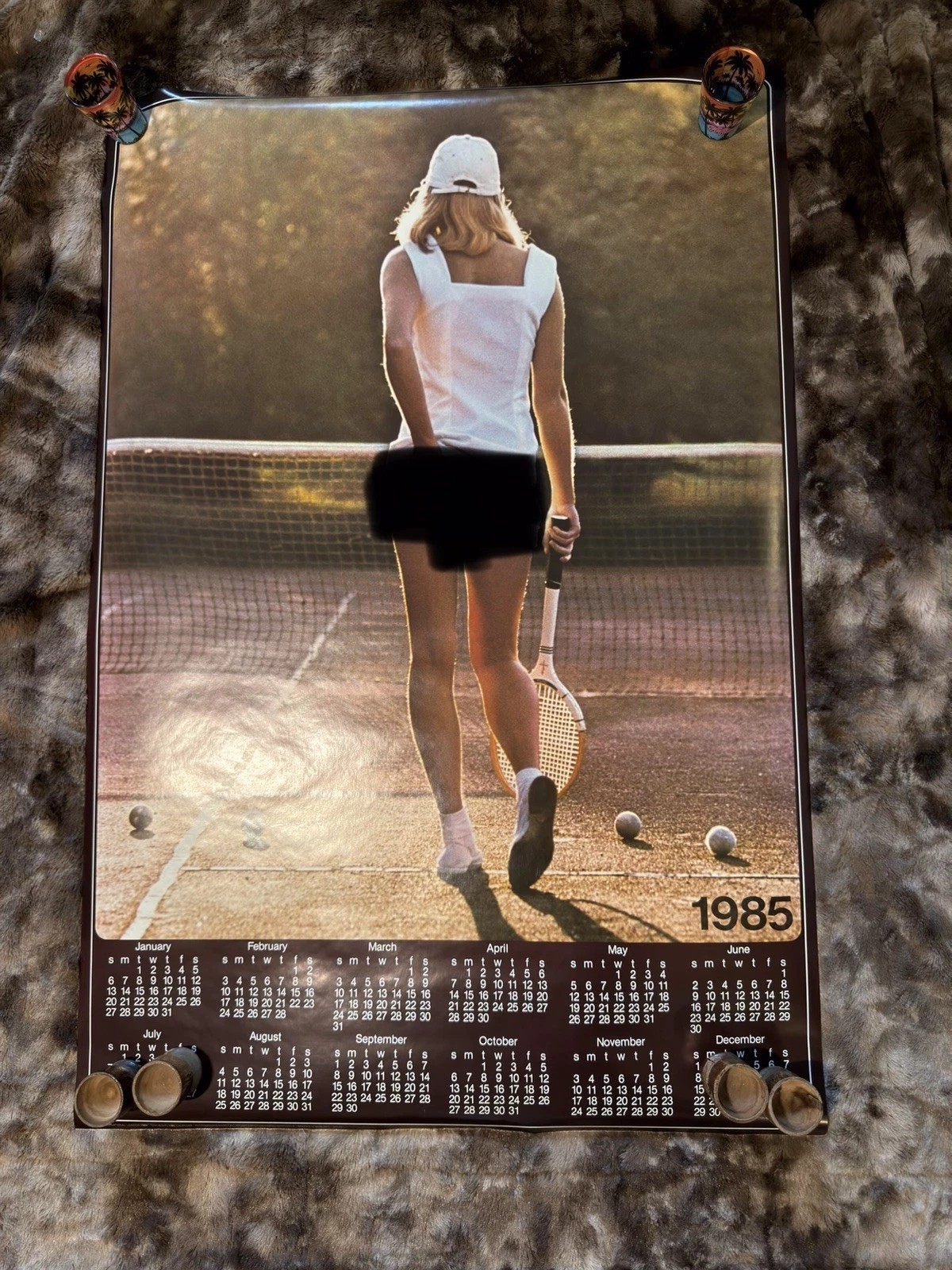 Vintage Iconic Tennis Girl Calendar - 1985 US Vintage Iconic Tennis Girl Calendar - 1985 US