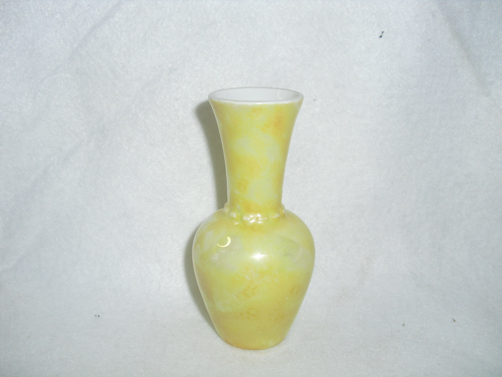 Yellow LUSTREWARE miniature bud vase Bavaria GERMANY 4\