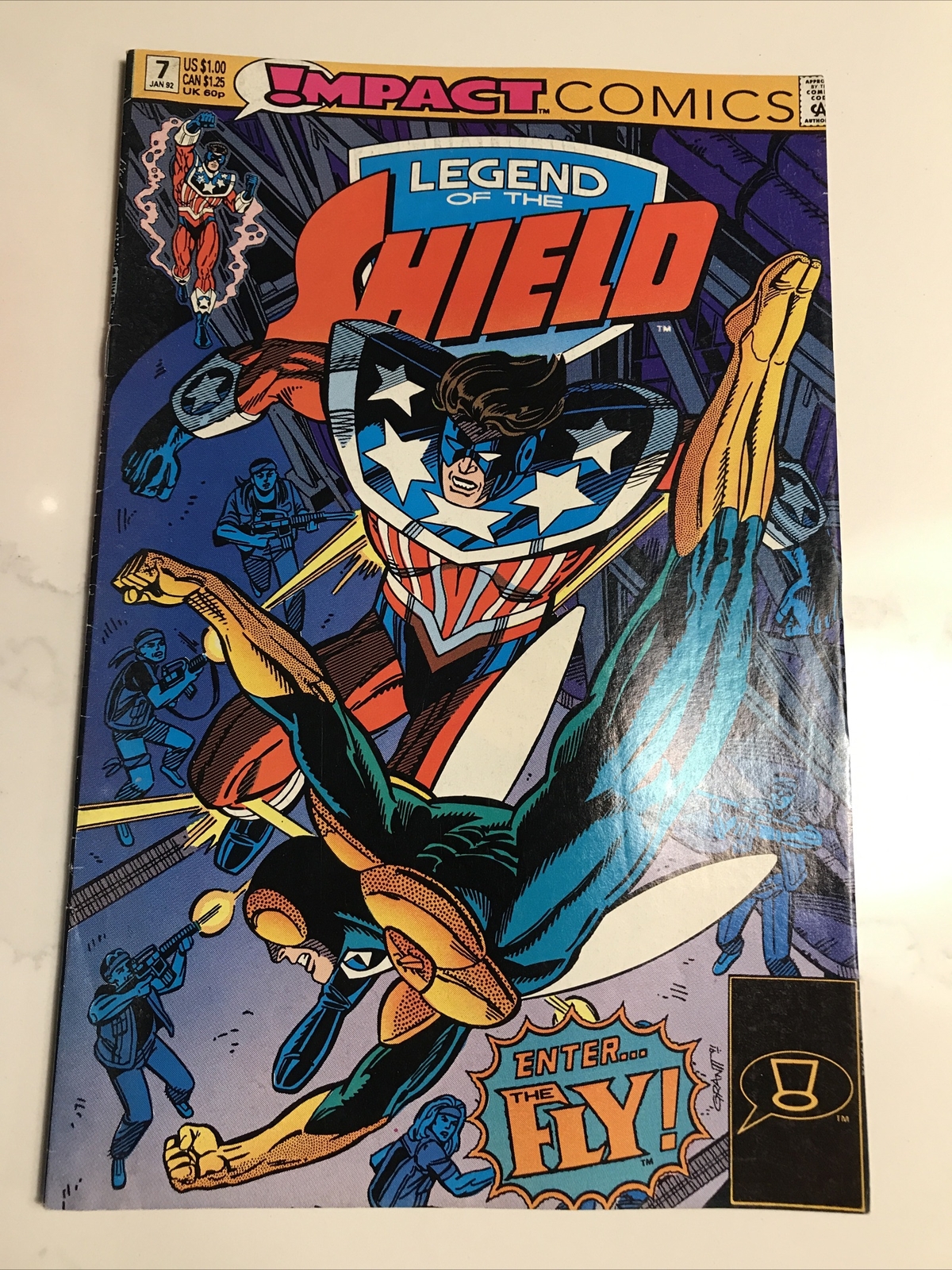 Legendof The Shield Comic # 7 Impact Comics January 1992 The Fly