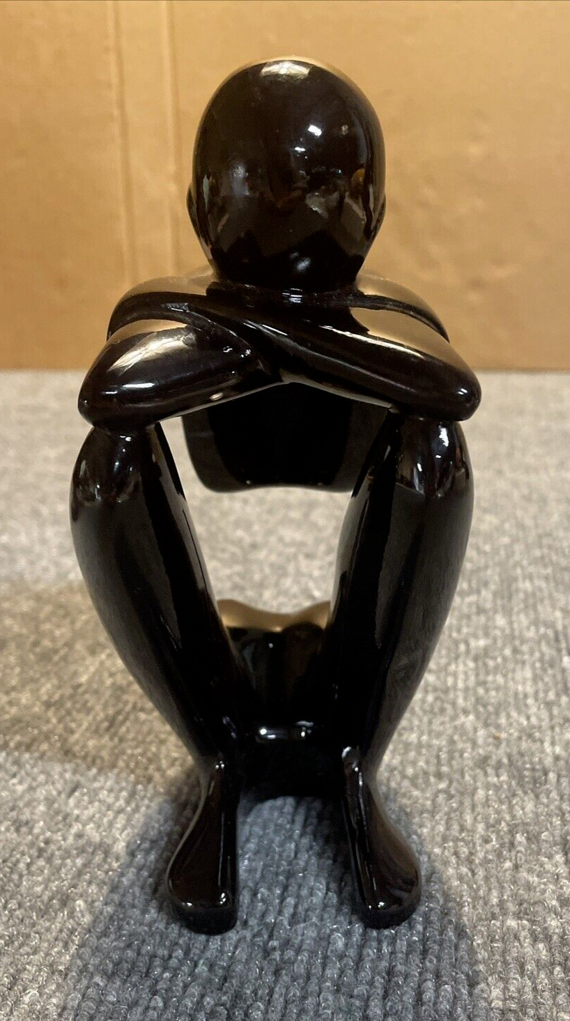 Ceramic Sculpture Statue Sadness Man Figurine