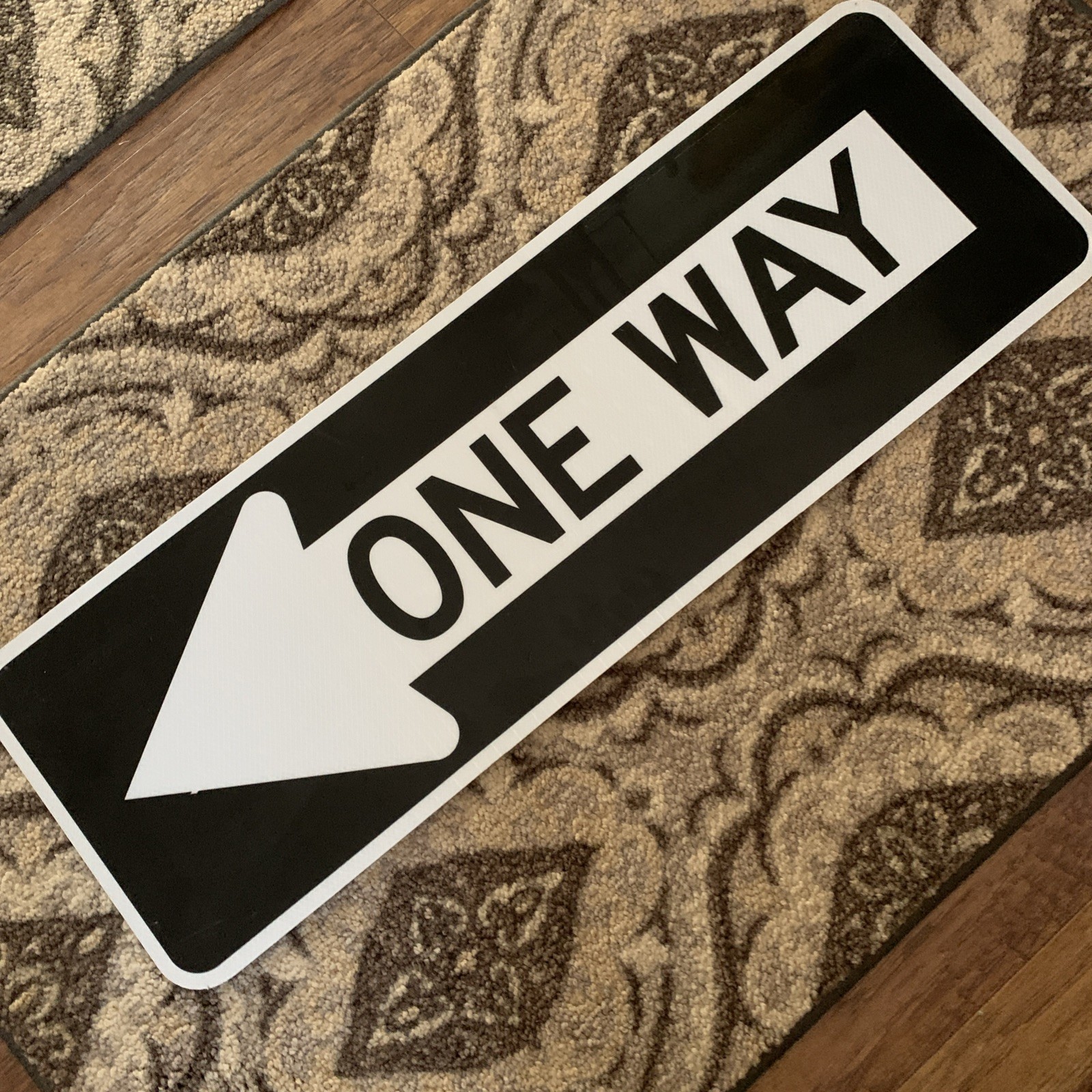 Authentic Metal Road Street sign one way  12\