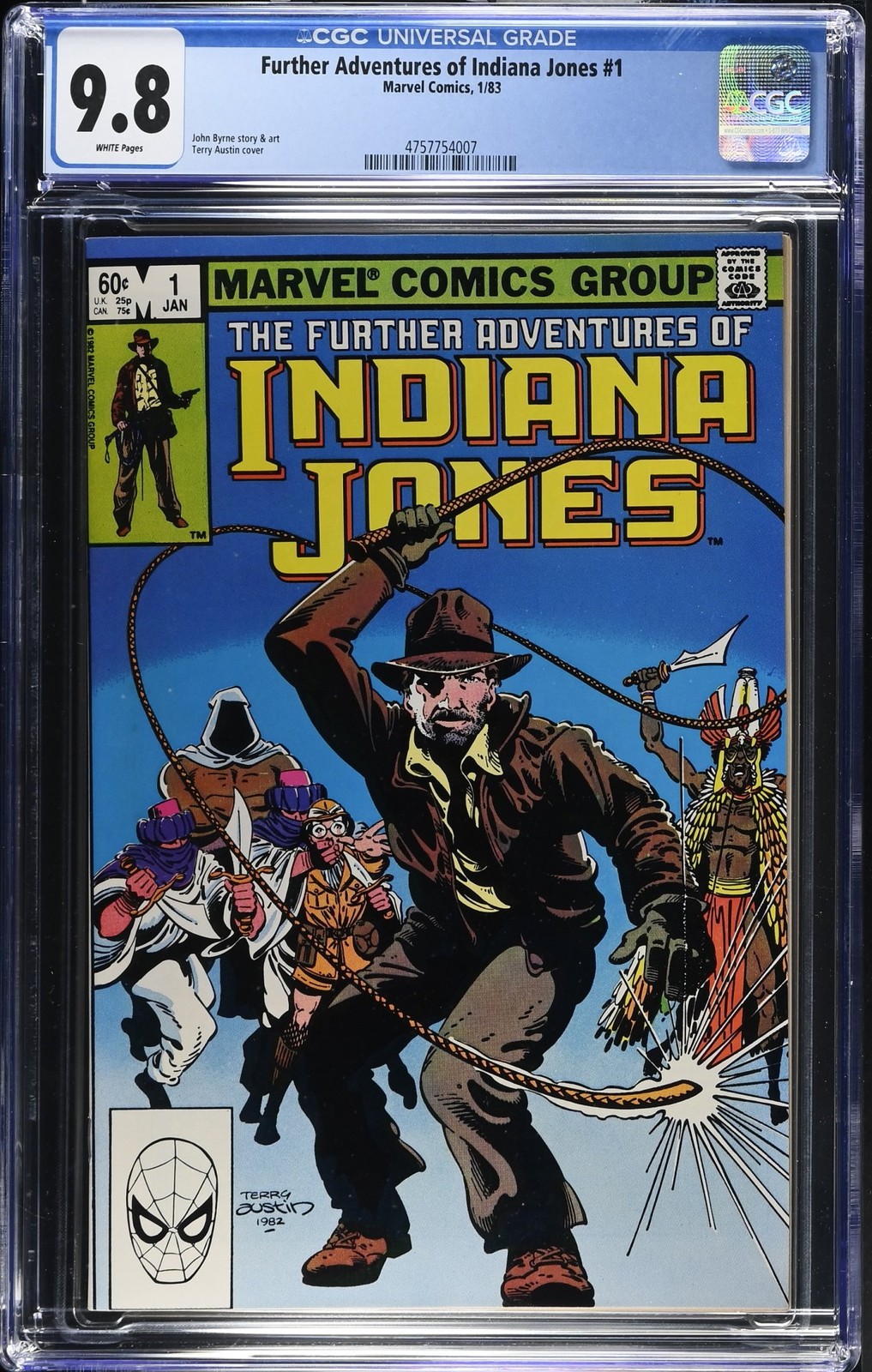 Further Adventures of Indiana Jones #1 CGC NM/M 9.8 White Pages Marvel 1983