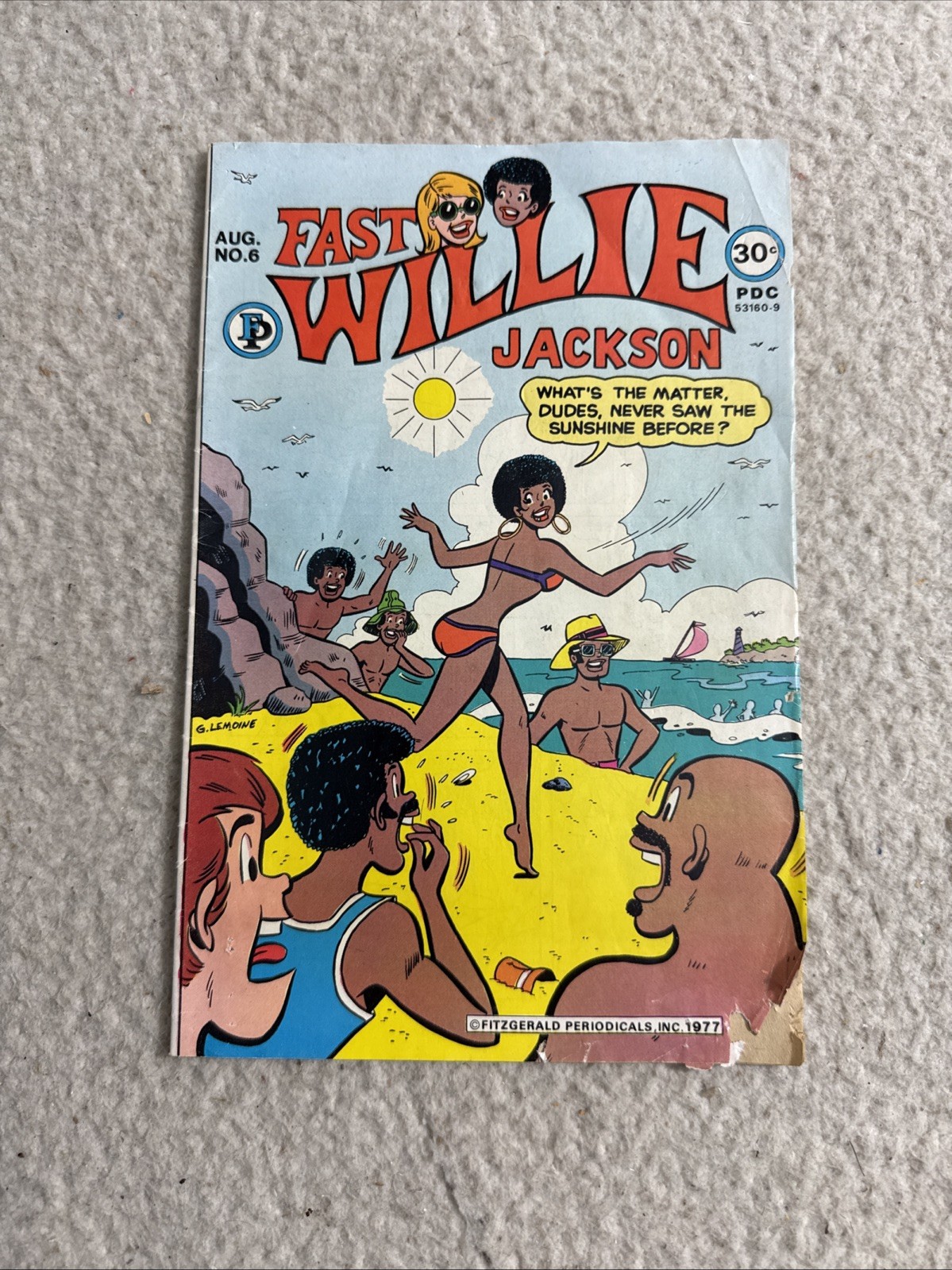 Fast Willie Jackson #6 Scarce Bronze Age Fitzgerald Periodicals Comic 1977 Low