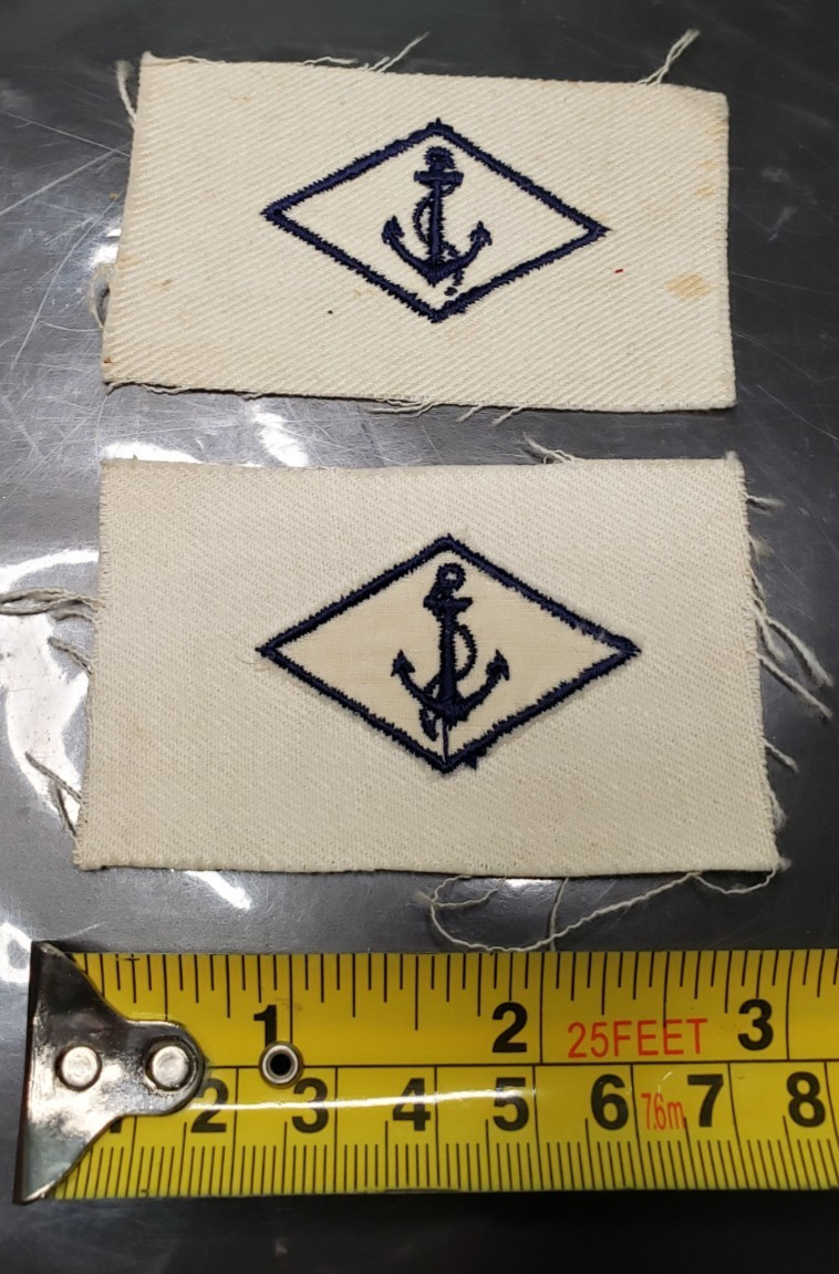 Pair of WW1 Naval Militia Distinguishing Mark - INV# C1862  Summer Uniform Patch