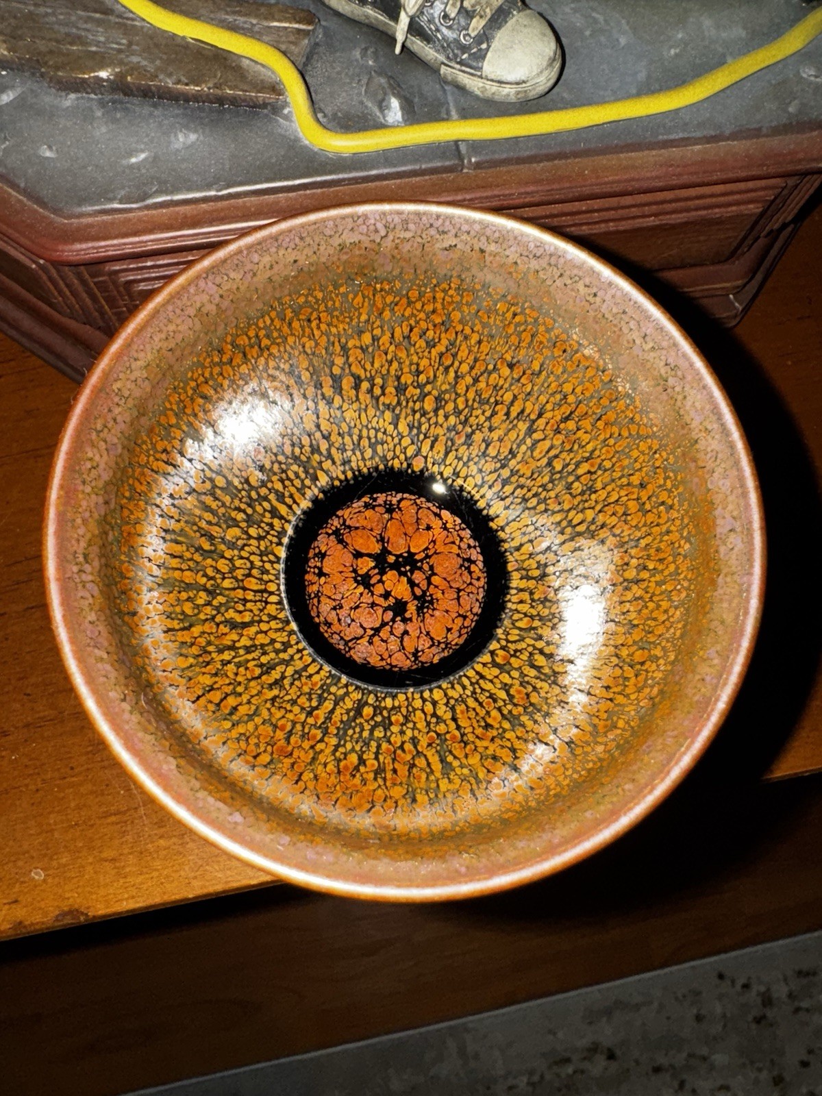 Authentic Jianzhan Tea Cup “Dragon on Mars” - Hand Carved Authentic Jianzhan Tea Cup “Dragon on Mars” - Hand Carved