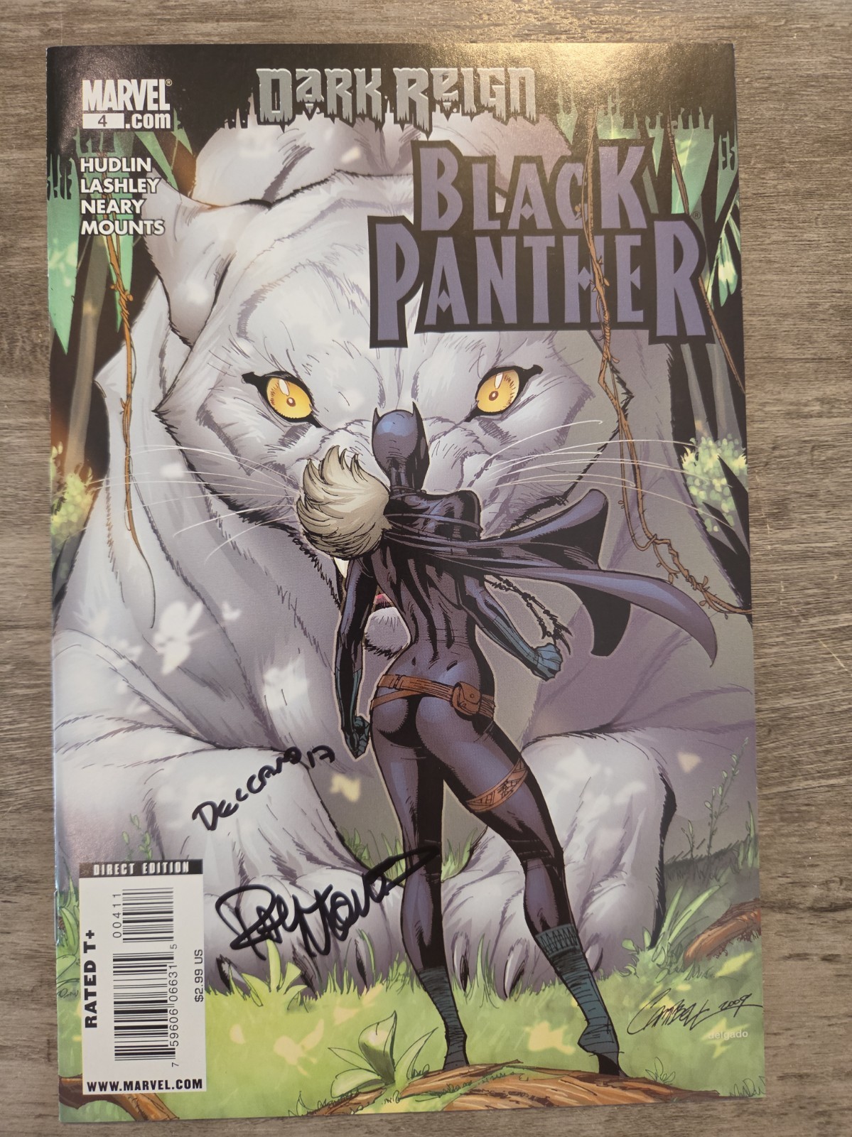 Black Panther #4 (Marvel 2009) Signed By Paul Mounts & Edgar Delgado NM 9.4 9.6