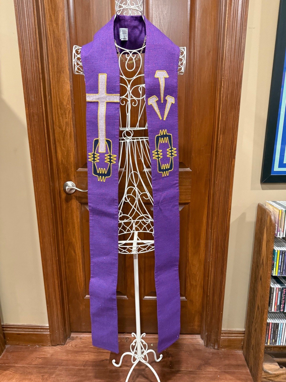Vtg Slabbinck Made in Belgium Clergy Pastor Scarf  Stole appliquéd rare