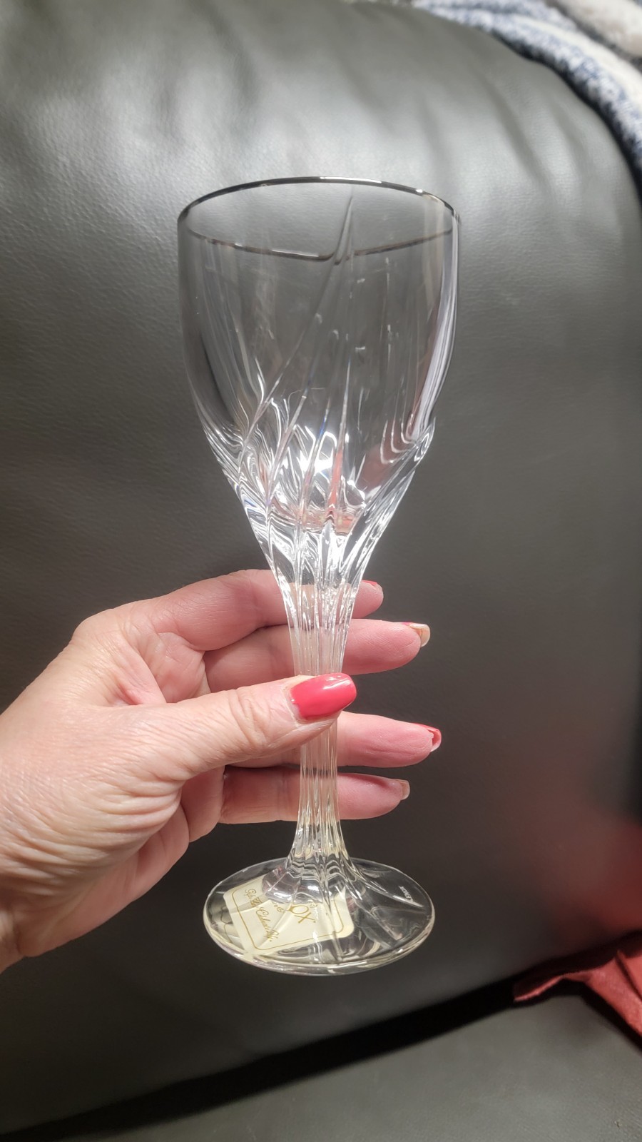 Lenox Debut Platinum Crystal Stemmed Wine Glass Clear Made in Germany