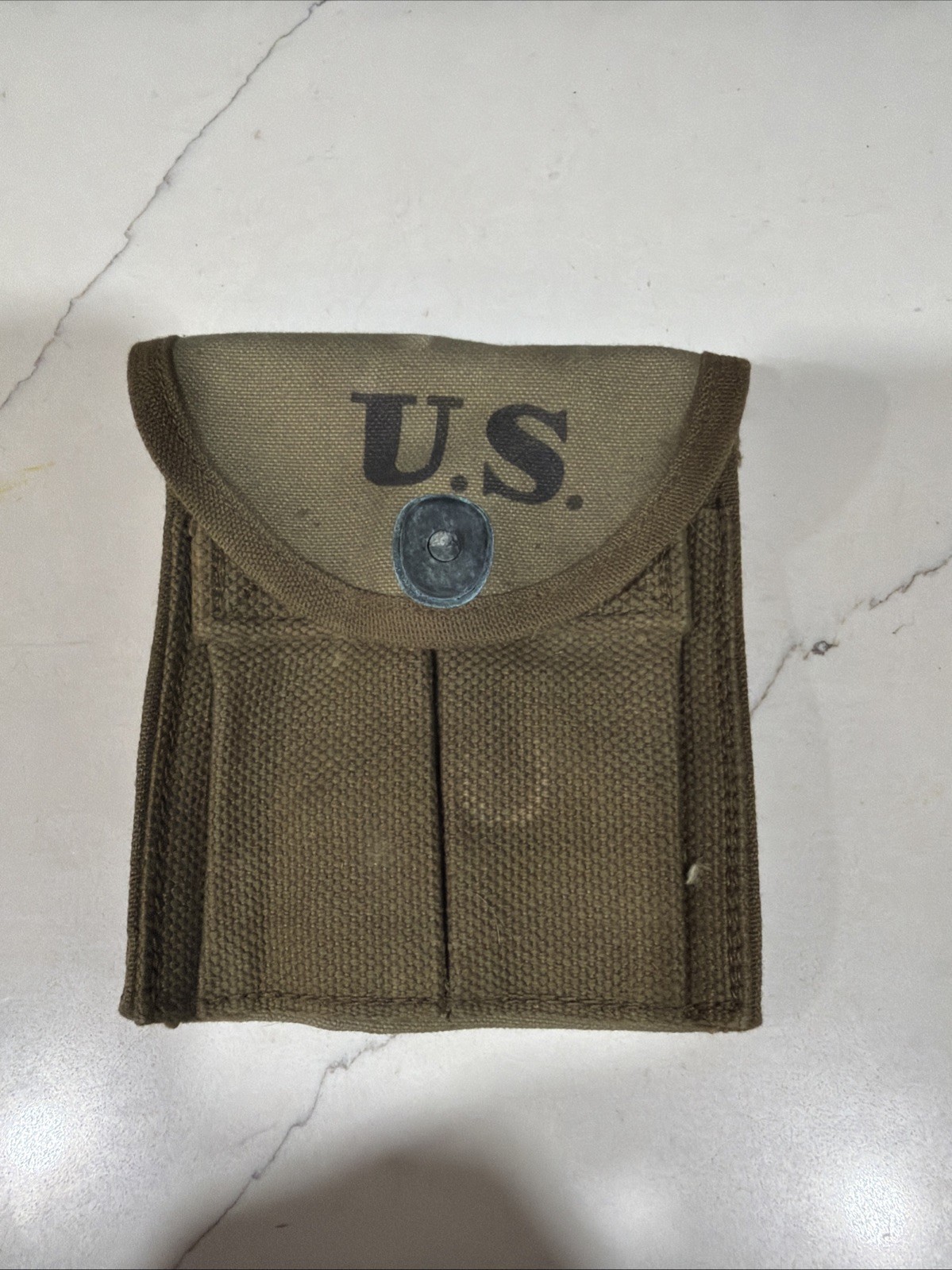ORIGINAL WW2 US M1 CARBINE AMMO POUCH 2 POCKETS SURPLUS MILITARY