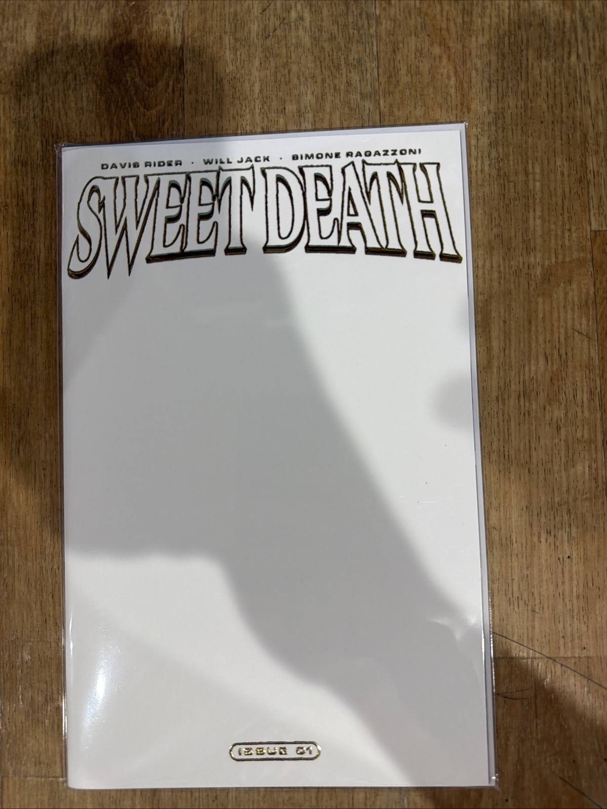 Sweet Death #1 Kickstarter Exclusive Gold Foil Blank Sketch Cover Nm+