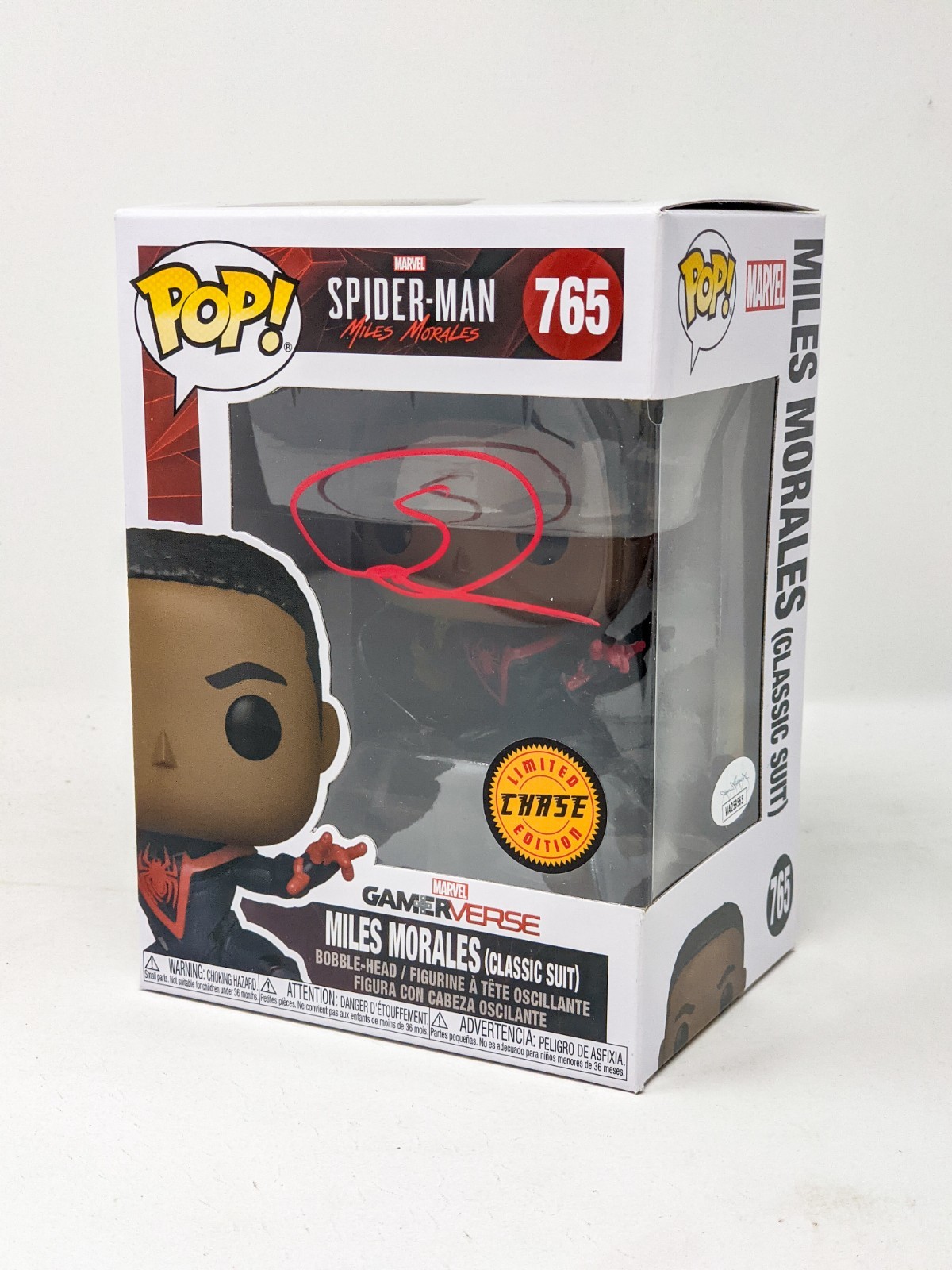 Shameik Moore Spider-Man Miles Morales Classic Suit #765 CHASE Signed Funko Pop