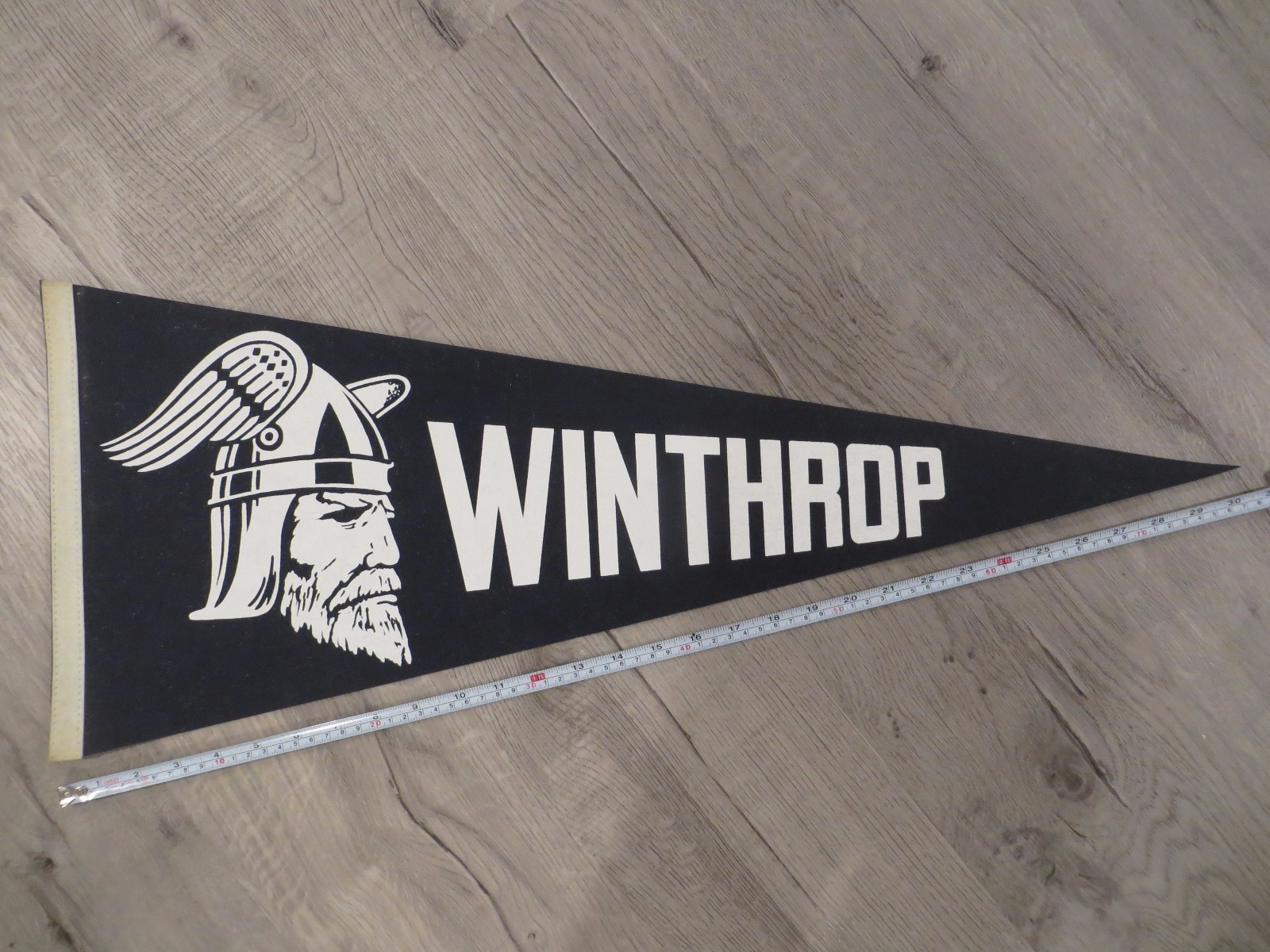 Winthrop Massachusetts High School Mass MA Vintage Felt Pennant Flag Football