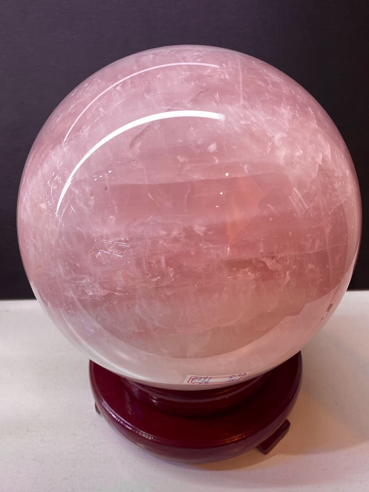 18.3LB Natural Rose Quartz Sphere Large Crystal Ball Reiki Healing