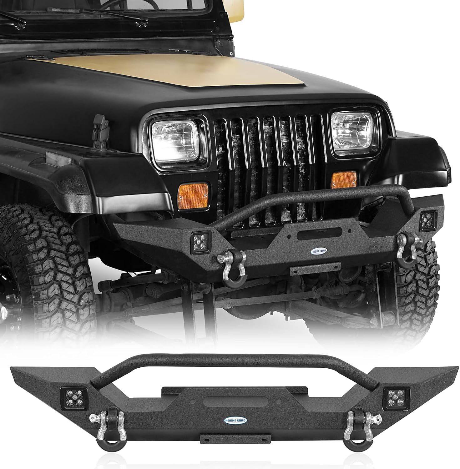 87-95 YJ Front Bumper for Jeep Wrangler YJ 1987 1988 1989 1990 1991 1992 1993 19