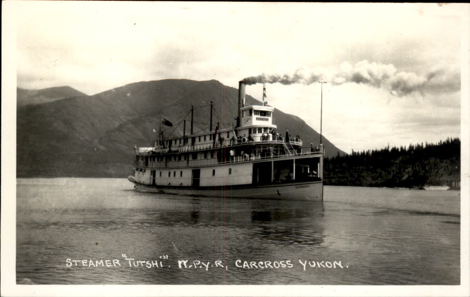 Carcross Yukon Steamship Tutsi Gowen Sutton c1930s Real Photo Postcard bhn