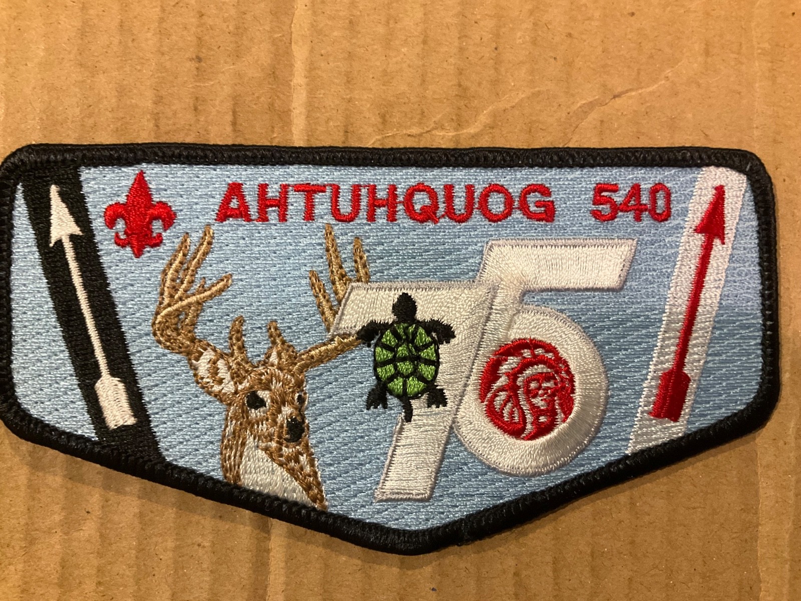 Ahtuhquog Lodge 540 OA 75th Anniversary 1990 OA Flap